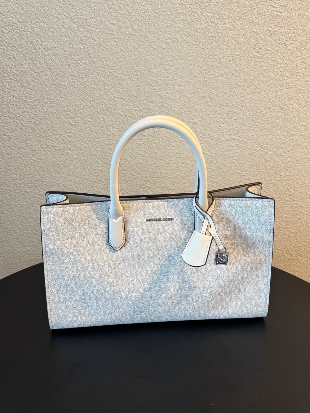 Michael Kors Cream Logo-Print Satchel